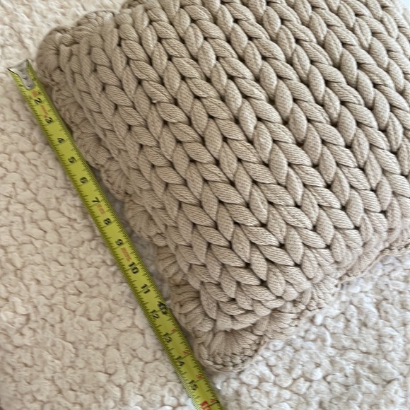 Donna Sharp Chunky Knot Pillow in the color Taupe - Picture 7 of 7